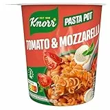 Knorr Pasta Snack Pot Tomato & Mozzarella leckere kleine Mahlzeit fertig in nur 5 Minuten 63 g