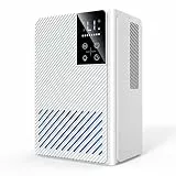 Luftentfeuchter Elektrisch, Ultra Leiser Raumentfeuchter, 2.5L Luftentfeuchter mit LED Display, Automatisches Abtauen, Gegen Feuchtigkeit Schimme, Energiesparender Klein-Luftentfeuchters