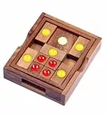 LOGOPLAY Khun Phan Gr. S - Schiebespiel - Denkspiel - Knobelspiel - Geduldspiel - Logikspiel aus Holz