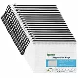30-Pack Dokumententasche Größe A5, ipow Reißverschlussbeutel Mesh Taschen Set Zipper Beutel für Datei, Papier, Dokumente, Kosmetika und Reiseutensilien