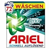 Ariel's schnell auflösendes Pulver Waschmittel mit einem Touch of Lenor Unstoppables, 72 Wäschen, Touch of Lenor Unstoppables, Tiefenreinigung für lang anhaltende Frische