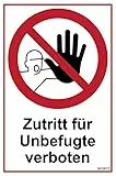 notlok Safety Work - Betreten Verboten Schild 30x20 cm aus PVC, UV- & wetterfest – Privatgrundstück Schilder für außen, Schild Privatgrundstück Betreten Verboten, Verbotsschilder für Baustelle & Hof