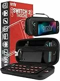 Orzly Tragetasche für die Nintendo Switch 2 (2025) Konsole, 7,9 Zoll Bildschirmschutz, Hartschalenetui mit intelligenter Aufbewahrung für Zubehör und Spiele, Taschen, Geschenkbox-Edition