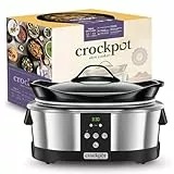 Crockpot, elektronischer Schongarer | 5,7 l (5–6 Personen) | programmierbar mit digitalem 20-Stunden-Timer | Edelstahl [SCCPBPP605], Silber