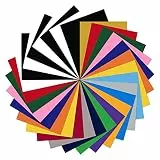 NANAPLUMS Plotterfolie Textil, Heat Transfer Vinyl, Flexfolie Plotter Textil, Druckmaschine für Kleidung Bügelfolie für Textilien Transferfolie zum Aufbügeln für DIY T-Shirt, Stoffe (30 Stück)
