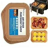 120 pcs Backpapier für Heißluftfritteuse ninja dual zone. Airfryer Backpapier für Ninja, Air Fryer Accessories kompatibel mit Ninja AF300EU AF400EU, Princess und anderen Dual Zone Air Fryer