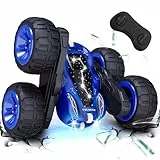 Tecnock 2025 Ferngesteuertes Auto mit 2.4 Ghz Fernbedienung 360°Flip Stunts Rc Auto Monstertruck mit Buntes Licht ab 6-12 Jahre Outdoor Spielzeug Geschenk für Junge Kinder