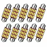 HOVCEH LED Innenbeleuchtung, 10 Stück 36MM Led Innenraumbeleuchtung Birne, 12V Ersatz Beleuchtung Innenraum, Einfach zu Verwenden, Kaltweiss