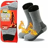 JARSEEN Warme Winter Thermosocken mit Vollplüsch und Wolle Dicke Weiche Stiefel Socken Damen Herren (36-42, Neu Grau)