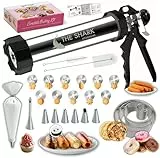 Churros Maker & Spritzgebäck Maschine – 304 Edelstahl, Große Kapazität, Leicht zu Reinigen & Langlebig – Ideal für Familien, Hobbybäcker & Profis – Perfekte Gebäckpresse für Spritzgebäck & Churros