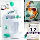freegreen® GERMANY Spiralschneider mit Auffangbehälter [inkl. Kochbuch] I Ein Zoodle Maker, der begeistert I Zaubere Dir Dein Traumgericht aus Obst- & Gemüsenudeln