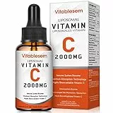 Liposomales Vitamin C Flüssig 2000 mg, Hochdosierte Ascorbinsäure, Maximale Absorption, Hochgradig Bioverfügbar, Sojafrei, Vegan, Gentechnikfrei