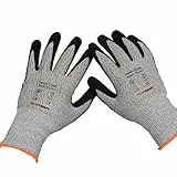 TECH-CRAFT® professionelle Schnittschutzhandschuhe 'Blade Protect' Gr.9 | 3-Paar | Touchscreen-kompatibel | mit Nitril | Hochleistungs-Polyethylen + Glasfaser + Polyester | Arbeitshandschuhe
