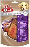 8in1 Fillets Pro Active Hunde-Snack mit Hähnchen, funktionale Leckerlis für Hunde, unterstützt die Mobilität, 80 g Beutel