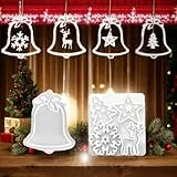 Silikonformen Gießformen, Silikonform Weihnachten, Silikonform Weihnachten Anhänger Schneeflocke Weihnachtsbaum Sterne Elch, Epoxidharz Formen Gipsformen zur Herstellung von Weihnachtsdekorationen