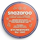 Snazaroo 1118553 Schminkfarbe - Orange, 18ml Topf - hautfreundliche Gesichtschminke auf Wasserbasis, wasservermalbar, parabenfrei, Face & Bodypaint Farbe für Kinder & Erwachsene