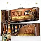 Kalea | Hopfenkoffer XXL | 12 x 0,33l Bierspezialitäten aus Privatbrauereien | Biergeschenke für Bierliebhaber | Weihnachten | Lederoptik | Biergeschenk für Bierliebhaber