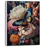 Nvseaty Malen nach Zahlen Erwachsene, Bastelset Erwachsene Jugendliche Paint by Numbers Adult Malen nach Zahlen Blumen Schmetterling für Kinder Mädchen Ohne Rahmen Haus Dekoration Kreativ Set DIY Set
