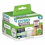 DYMO 2112285 Etiketten Rolle 89 x 25mm Polypropylen-Folie Weiß 700 St. Permanent Universal-Etikette