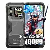 Blackview Xplore X1 5G Outdoor Handy ohne Vertrag Android 15, 36GB+256GB/2TB 10000mAh Baustellenhandy, 6,78'FHD+ Doppelbildschirm, 108MP+50MP, Outdoor Smartphone Wasserdicht/NFC/OTG/Gemini AI,Schwarz