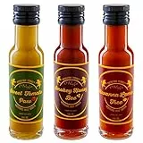 Mexican Tears® - Chili Sauce 3er-Pack, scharfe Sauce aus Chili & Meersalz, perfekt zum Würzen von BBQ Sauce & Pulled Pork [3x100ml Chili Sauce]