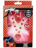 Joy Toy 65991 Miraculous Schmuckset: 1 Perlenarmband, 1 Perlenhalskette und 2 Ringe in Geschenkverpackung 12x4x18 cm