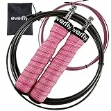 EVERFLY Crossfit-Springseil, Set mit 2 Kabeln, 2 mm und 2,5 mm, mit Protektoren, professionelles verstellbares Springseil für hohe Geschwindigkeit, Boxen, Fitness, Fitnessstudio, Cardio, Damen und