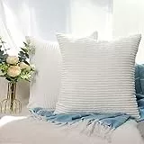 CALIYO Kissenhülle Kord Uni 2er Set, Kissenbezug 50x50 Kissenbezüge für Zierkissen Dekokissen Sofakissen Couchkissen in vielen Farben.