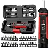 VANPO Drehmomentschraubendreher 1/4 Zoll, 1-7Nm Kleiner Drehmomentschlüssel Schraubendreher, Drehmomentschrauber Set mit 40 S2 Bits, Klick Erinnerung für Werkzeuge, Fahrrad Reparatur