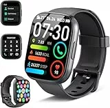 Smartwatch Herren Damen, 1,95'HD Touch Fitnessuhr mit Telefonfunktion, 110+Sportmodi Smart Watch Fitness Tracker mit Pulsmesser Schlafmonitor Schrittzähler, IP68 Wasserdicht Sportuhr für iOS Android
