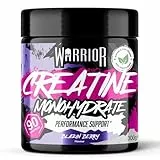Warrior Kreatin Monohydrat Pulver 300 g (Mächtige Beere) – Mikronisiert – muskelaturaufbau, Kraft & Regeneration – Hochwertiges Kreatin Pulver, nicht Kreatin Kapseln – Premium Qualität Marke
