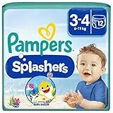 Pampers Splashers Baby Shark Limited Edition 3-4, 12, 6kg-11kg, Einweg-Schwimmwindeln, für sicheren Schutz im Wasser