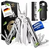 TREKLINE Multitool [440C Edelstahl] Outdoor Camping Survival Multitool Werkzeug Messer, Überlebensmesser, Taschenmesser, Multifunktionswerkzeug, Multi Tool, Multifunktionsmesser (Caveman Plus)