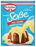 Dr. Oetker Dessert-Soße Vanille-Geschmack zum Kochen: 3 x 17 g vegetarische Dessertsoße mit Vanille-Geschmack zum Kochen – ein wahrer Genuss