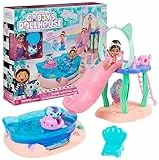DREAMWORKS GABBY'S DOLLHOUSE - Purrific Pool Party Spielset mit Gabby- und Meerkätzchen-Figur mit Meerjungfrauenflosse mit Farbwechseleffekt und Bade-Zubehörteilen, geeignet für Kinder ab 3 Jahren
