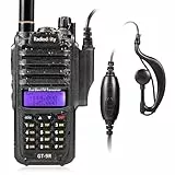 Dualband-Funkgerät GT-9R, IP67 Wasserdicht Staubdicht, 5W Amateurfunkgerät mit 144-146/430-440 MHz, Lizenz Erforderlich, 2000mAh Wiederaufladbarem Akku für Outdoor-Abenteuer, Schwarz
