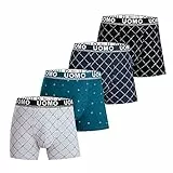 Trendy Boy 4er-Pack Herren Baumwoll-Trunks – Regular Fit Boxer Briefs, Y-Front Design, Weich, Atmungsaktiv und Bequem für den Alltag (5120, 3XL)