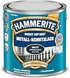 Hammerite Metallschutzlack Matt, 3in1- Rostschutz, Anthrazitgrau, 2,5 L