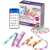 WiZ RGBIC LED Lightstrip - 20 m, 16 Mio. Farben + Weißtöne, dynamische Lichtszenen, verbindet sich mit Ihrem WLAN, Sprach- / App-Steuerung, funktioniert mit Google Home, Alexa und HomeKit