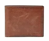 Fossil Brieftasche für Männer Derrick, Leder Bifold braun 11,4 cm L x 2,5 cm B x 9,5 cm H ML3687200