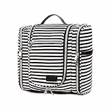 Pearl Angeli Reise-Kulturbeutel zum Aufhängen für Damen und Herren, Wasserabweisend, Kosmetik-Make-up-Tasche, Krankenhaustasche in voller Größe, mit Haken(Schwarz)