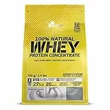 OLIMP SPORT NUTRITION Olimp 100% Natural Whey Protein Concentrate - Reines Proteinpulver, Unterstützung beim Muskelaufbau, Niedriger Fett- und Zuckergehalt, 700g