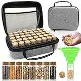 Saatgut Aufbewahrungsbox, 40 Slots Lagerung von Saatgut,Saatgutaufbewahrung mit Etiketten Aufklebern und Trichter, Samen Organizer,Seed Storage Organizer für Gemüsesamen, Blumensamen,Fruchtkerne