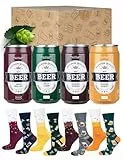 soxo Dose Socken Herren Bier Geschenke Für Männer Lustige Geschenk Sommer Socks Men 40-45 4 Paar