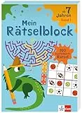 Klett Mein Rätselblock ab 7 Jahren Band 1: 100 kunterbunte Rätsel und Kinderbeschäftigung für Reisen und zu Hause