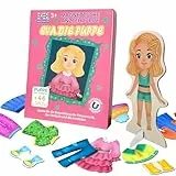 MAGNIKON Magnetische Anziehpuppe Eva die Puppe, Magnet Puppen zum Anziehen, Magnet Anziehpuppen, Spielzeug für unterwegs, Anziehbuch, Magnetspiel mit 46 Magneten