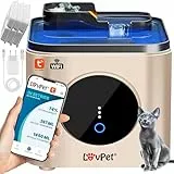 LOVPET® Katzenbrunnen Trinkbrunnen für Katzen 3,5L Wassertank & 3X Filter Automatischer Wasserspender Katzentrinkbrunnen Steuerung über App Wasserbrunnen Doppel-Filtersystem Aktivkohle & Filtersteine