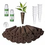 Yoocaa 24 Stück Wachstumsschwämme mit A&B-Festnährstoff-Pflanzennahrung, Samen-Starter-Hülsen-Ersatz-Wurzelwachstumsschwämme, kompatibel mit IDOO, QYO