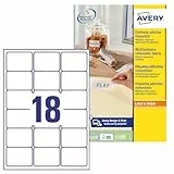 AVERY Zweckform L6025REV-25 Universal Etiketten (450 plus 90 Klebeetiketten extra, 63,5x46,6mm auf A4, wieder rückstandsfrei ablösbar/abziehbar, bedruckbar, selbstklebende Aufkleber) 30 Blatt, weiß