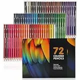 WUFANC Buntstifte Set, 72 Buntstifte für Erwachsene und Anfänger zum Malen und Zeichnen, Adventskalender Füllung Kinder, für Kunst, Zeichnen, Färben, Skizzieren, Mitgebsel Kindergeburtstag